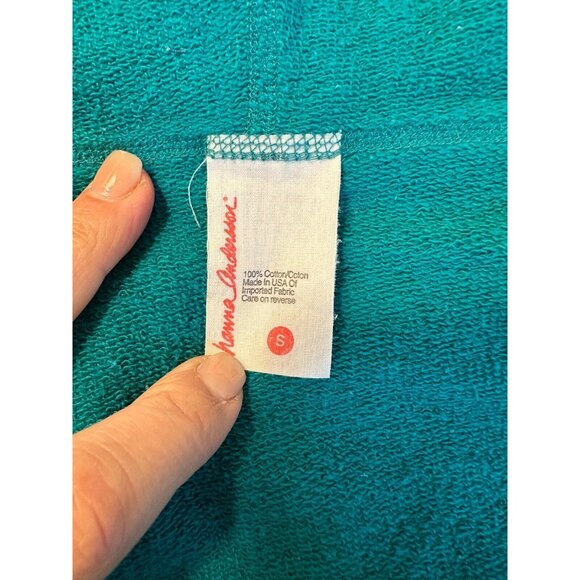 Hanna Andersson Women's Blue Hooded Zip Jacket Sweatshirt Size Small - Picture 8 of 14